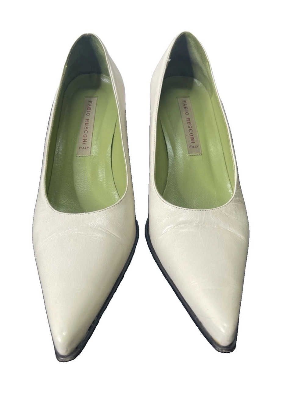FABIO RUSCONI pointed-toe pumps/ beige/ size 37